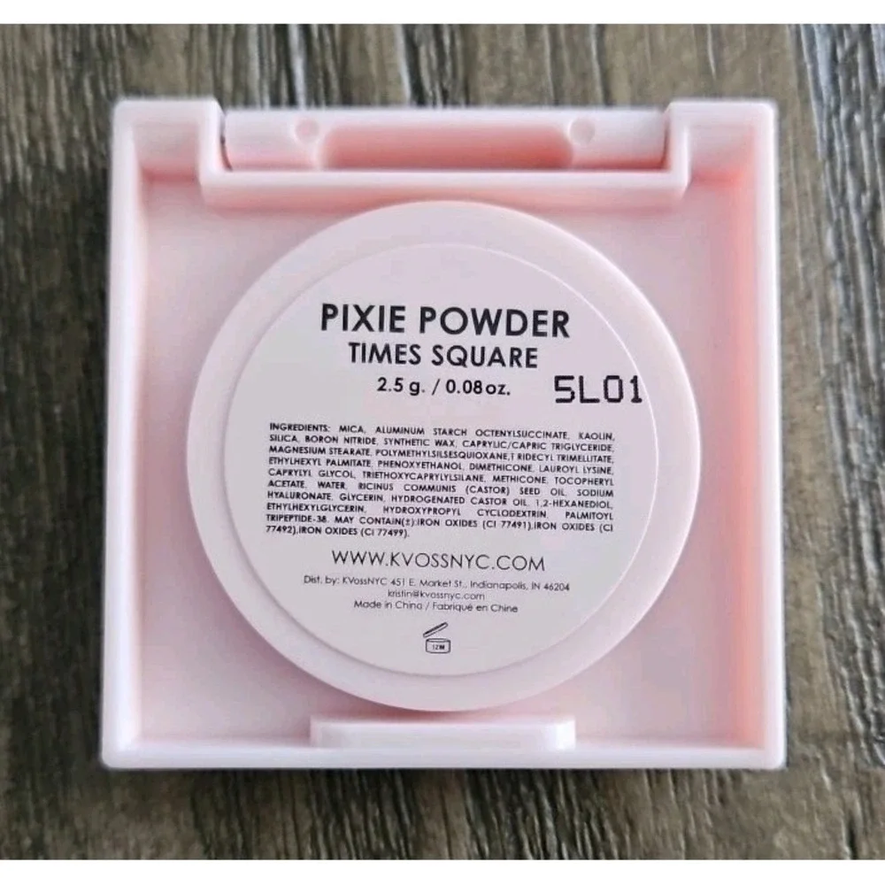 K. Voss Pixie Powder In Times Square Pressed Face Powder 2.5g Compact Travel